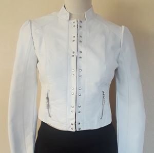 GUESS Jacket - White Cropped - Small